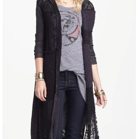 Free People Sweaters - Free People NWOT Magic Dragon Mixed Media Cardigan